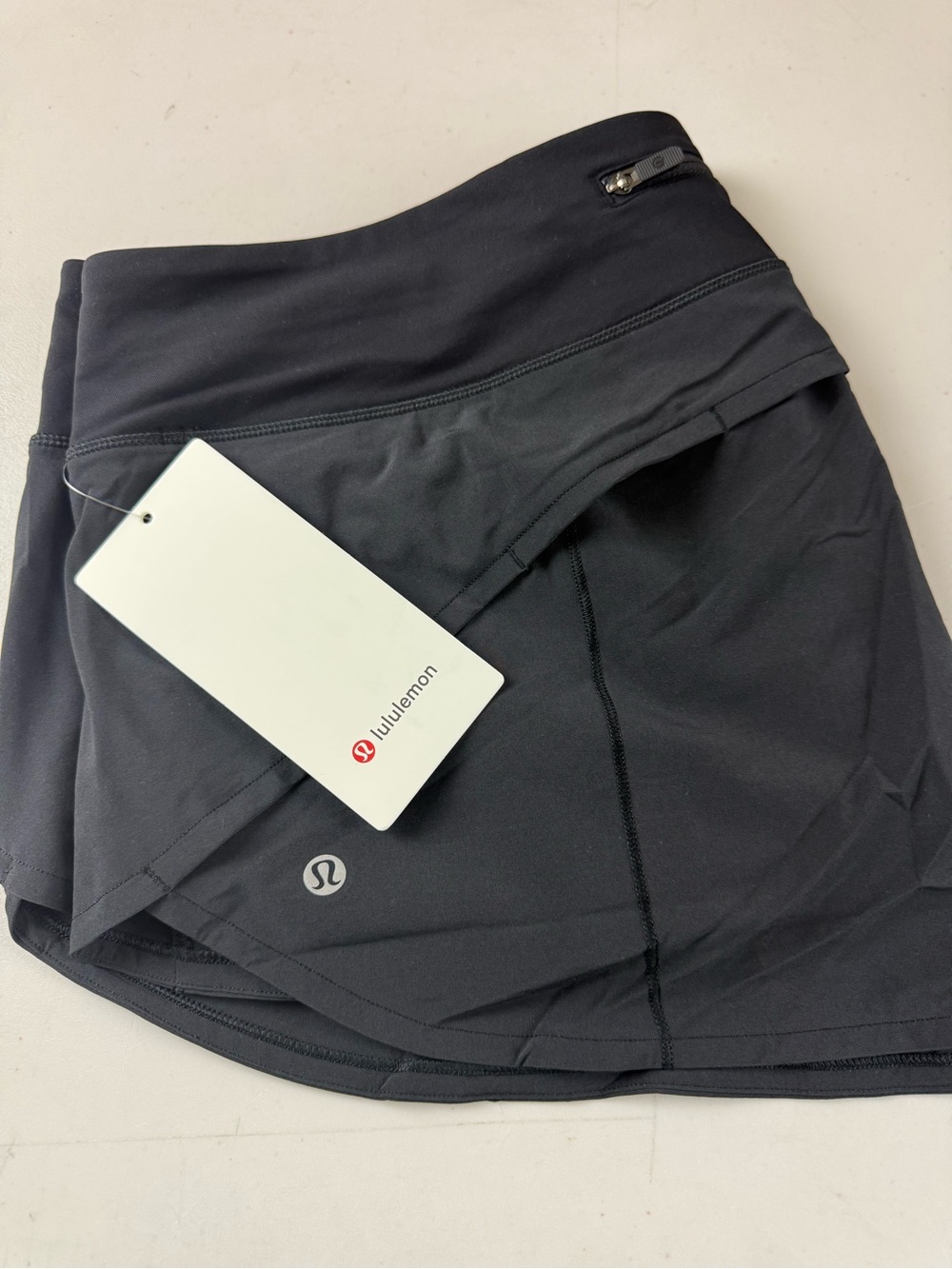 lululemon athletica Black Women’s Athletic Skort with Zip Pocket